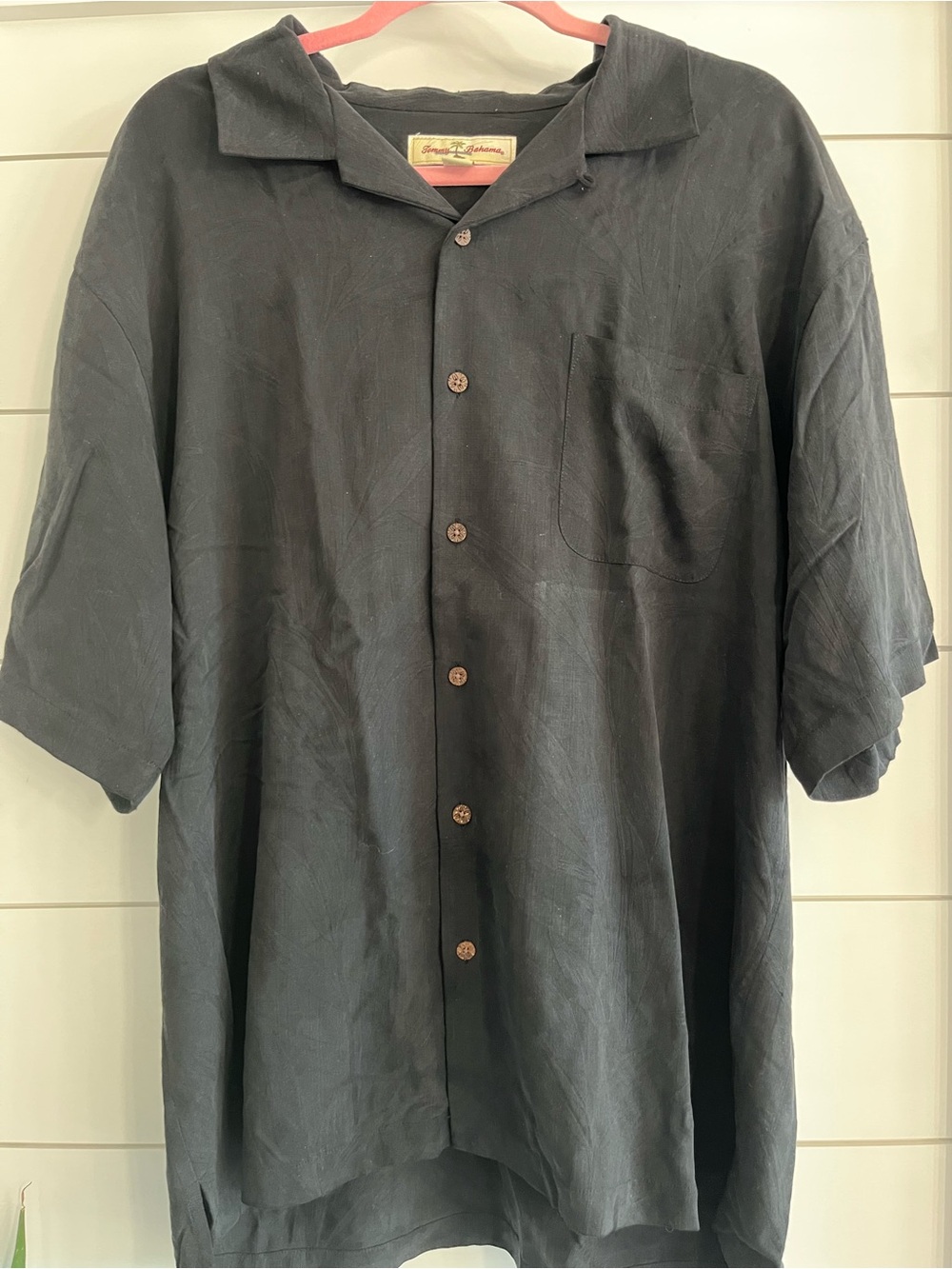 Tommy Bahama Black Short-Sleeve Button-Up Shirt